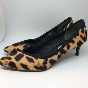 DianevonFurstenberg leopard print calf hair heel